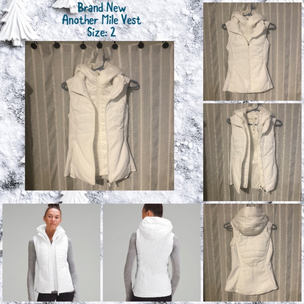 Lululemon Another Mile Vest White NWOT Insulated Quilted Puffer 2 XS